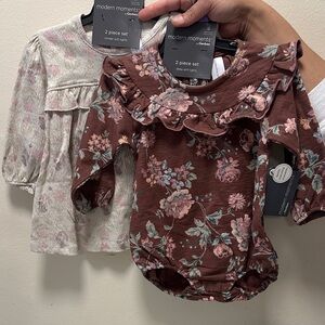 Floral Baby Bodysuit Sets